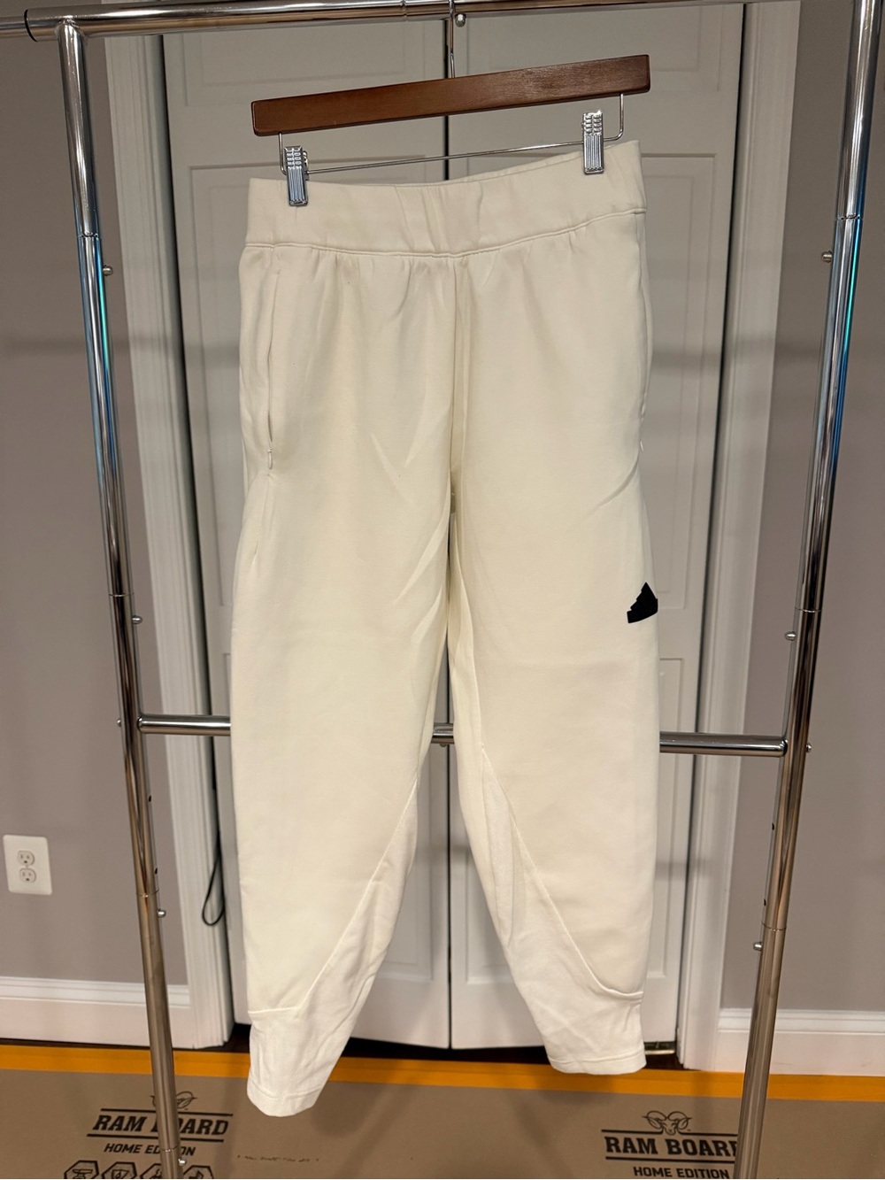 adidas Z. N. E. Cream Joggers with Black Logo